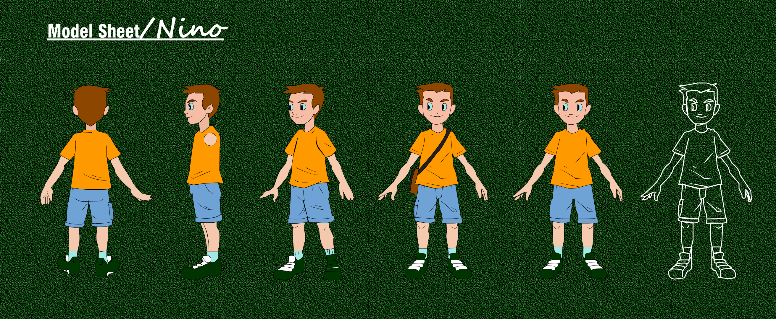 Arena animation 2D animation course.Cartoon Character in various poses.